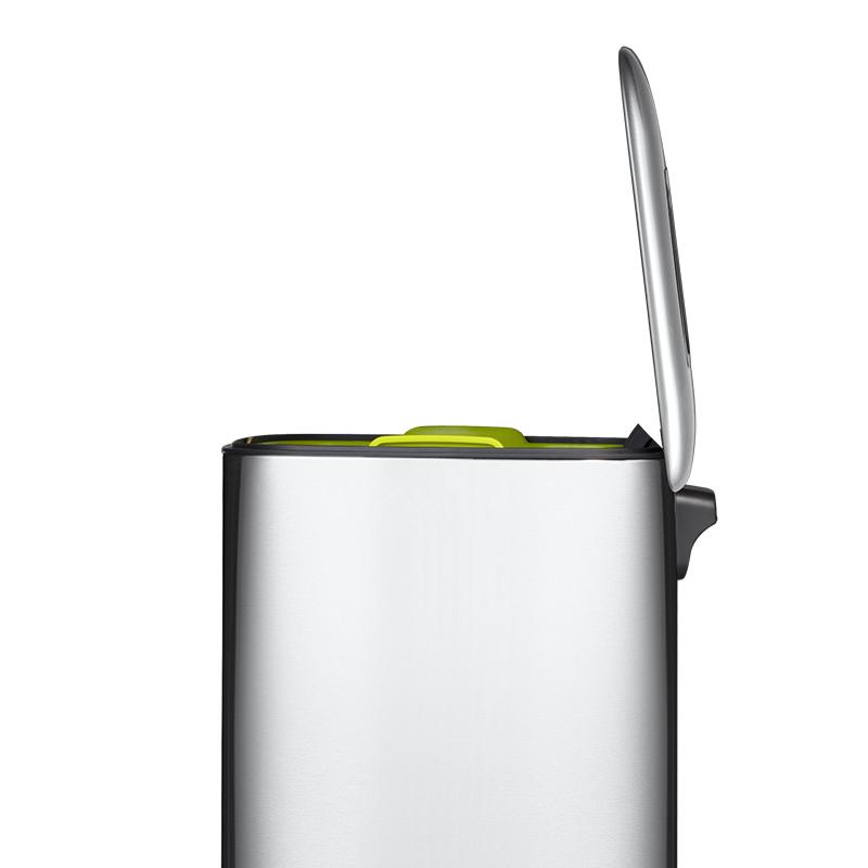 Stainless Steel Top in Fingerprint-Resistant with soft closing Pedal Bin 12 Liters